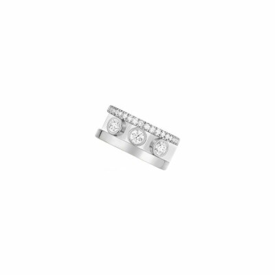 Clips d'oreilles Messika Move Romane en or blanc et diamants