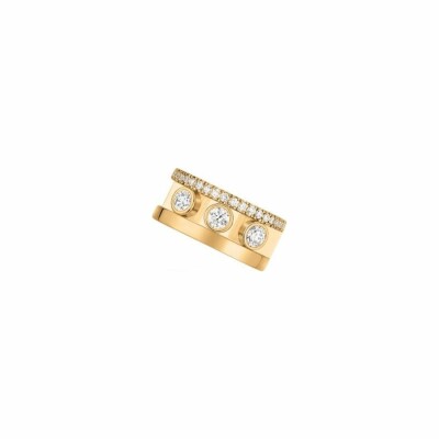 Mono boucle d'oreille milieu Messika Move Romane en or jaune et diamants