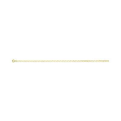 Collier chaîne maille cheval en plaqué or, taille 45cm