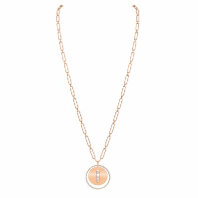 Messika Lucky Move GM in pink gold and diamonds necklace