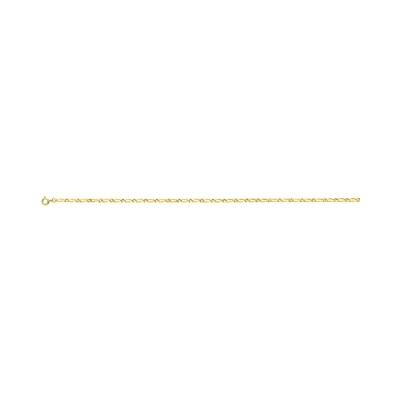 Collier maille alternée en plaqué or