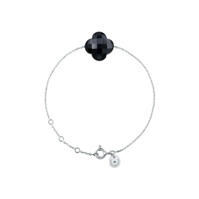 Bracelet Morganne Bello Friandise en or blanc et onyx