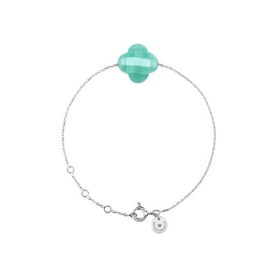 Bracelet Morganne Bello Friandise en or blanc et amazonite