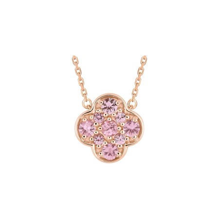 Collier Morganne Bello Jardin Précieux papillon en or rose et saphirs roses