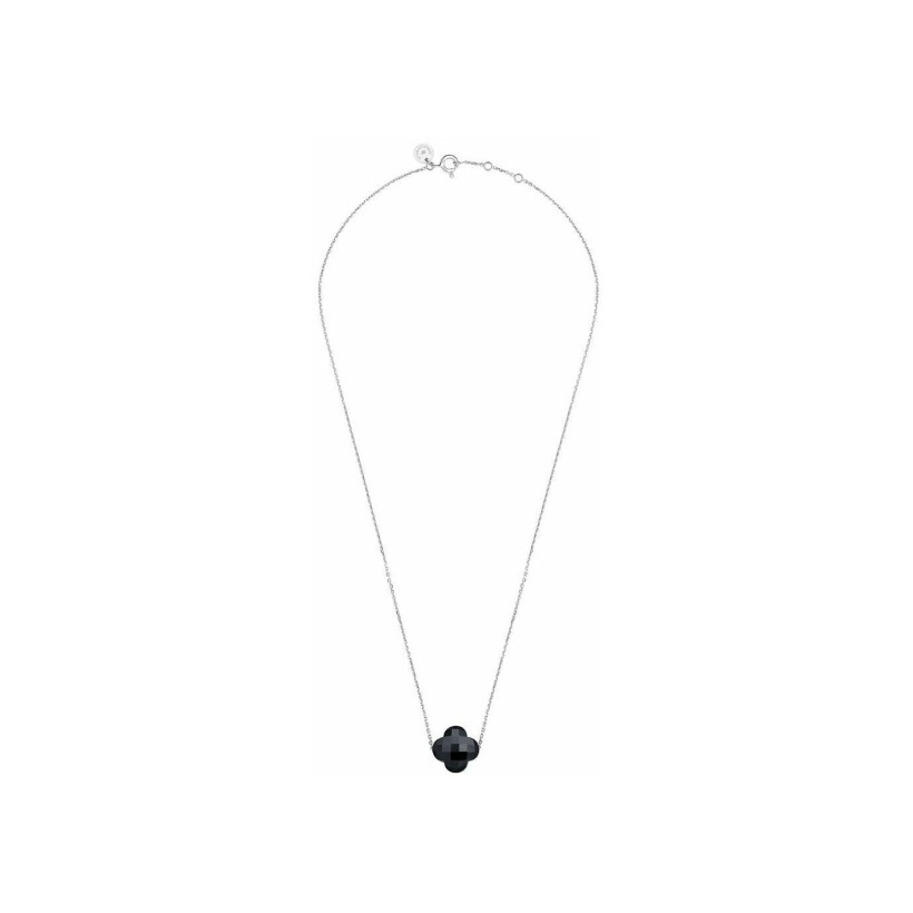 Collier Morganne Bello Friandise en or blanc et onyx