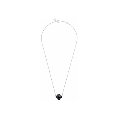 Collier Morganne Bello Friandise en or blanc et onyx