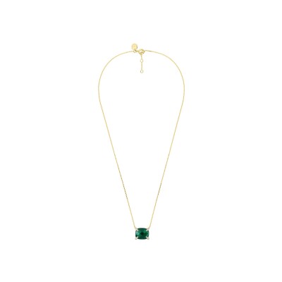 Collier Morganne Bello Friandise Diamants en or jaune, agate verte et diamants