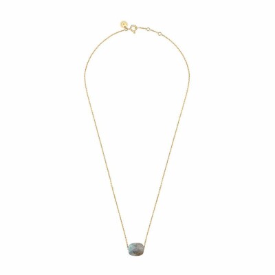 Collier Morganne Bello Friandise en or jaune et labradorite