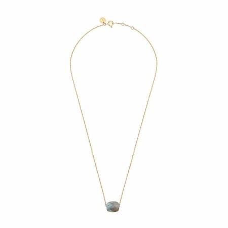 Collier Morganne Bello Friandise en or jaune et labradorite