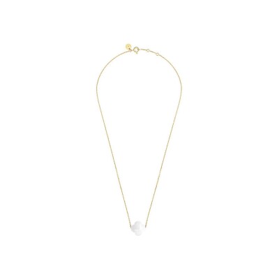 Collier Morganne Bello Friandise en or jaune et agathe blanche