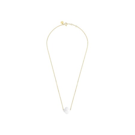 Collier Morganne Bello Friandise en or jaune et agathe blanche