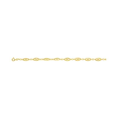 Collier maille filigrane en plaqué or