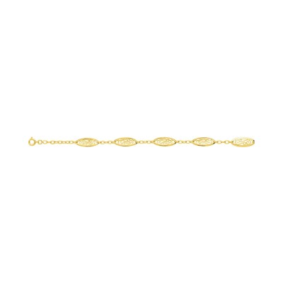 Collier maille filigrane en plaqué or