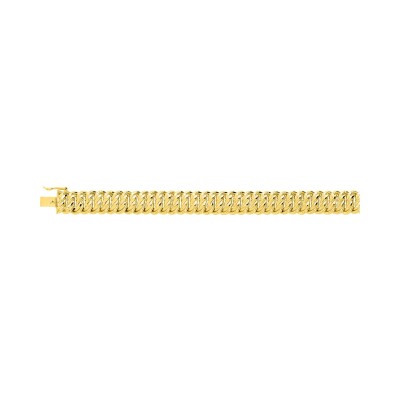 Bracelet chaîne maille américaine en plaqué or