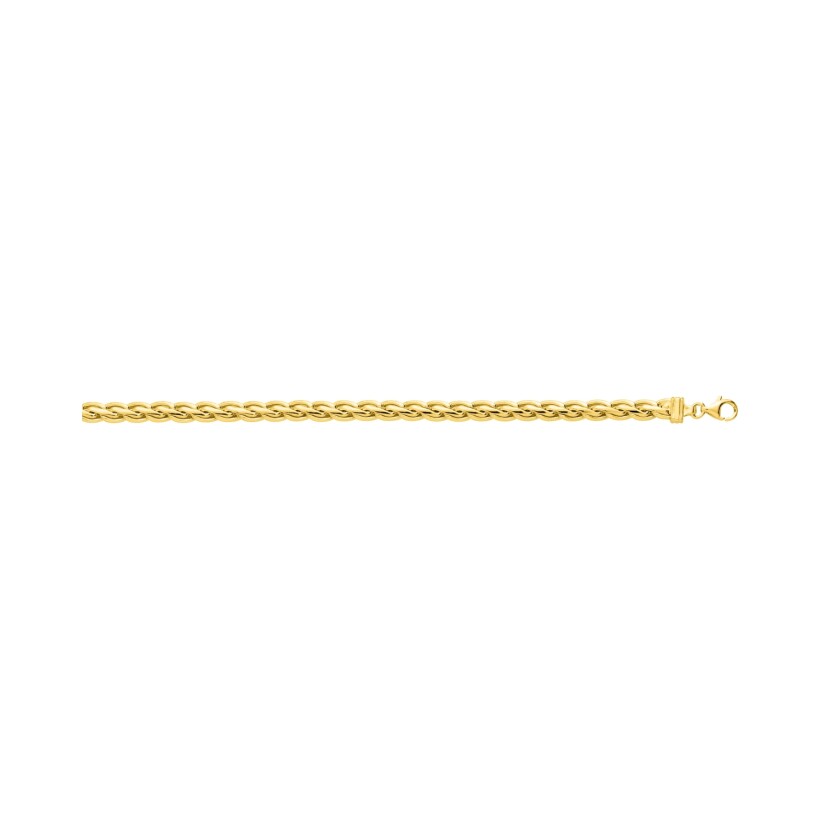 Bracelet maille plate en plaqué or