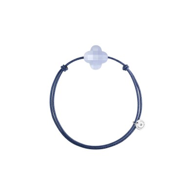 Bracelet Morganne Bello Friandise en argent et agathe bleue dentelle