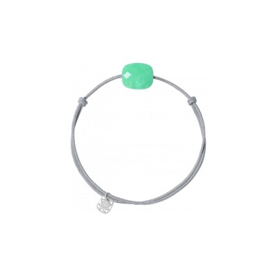 Bracelet Morganne Bello Friandise en argent et chrysoprase menthe