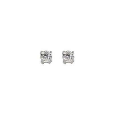 Boucles d'oreilles en or blanc et diamants