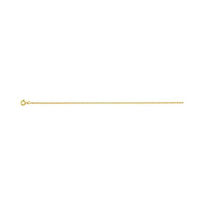 Collier chaîne maille forçat ronde en plaqué or