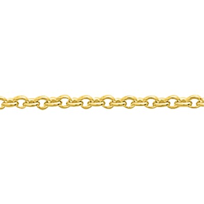 Collier chaîne maille forçat ronde en plaqué or