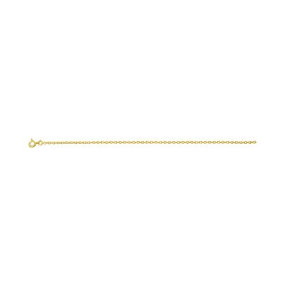 Collier chaîne maille forçat ronde en plaqué or