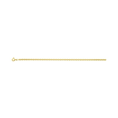 Collier chaîne maille forçat ronde en plaqué or