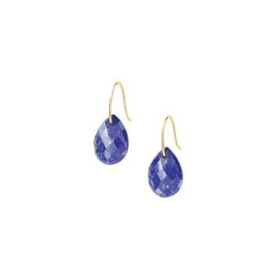 Boucles d'oreilles Morganne Bello Friandise en or jaune et lapis lazuli