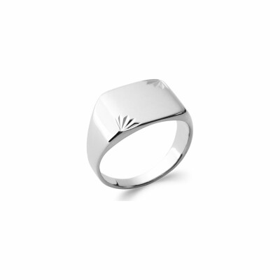 Bague en argent rhodié