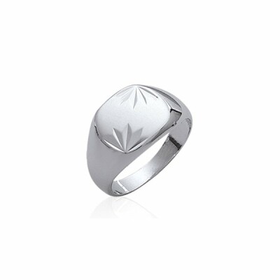 Bague en argent rhodié