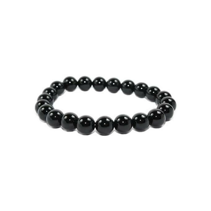 Bracelet en acier et onyx