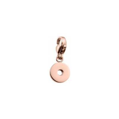 Charm Qudo Basic en métal doré rose