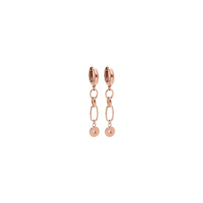 Boucles d'oreilles Qudo Amoa en métal doré rose
