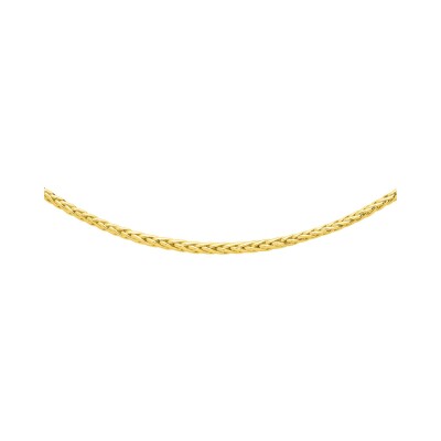 Collier chaîne maille palmier en plaqué or