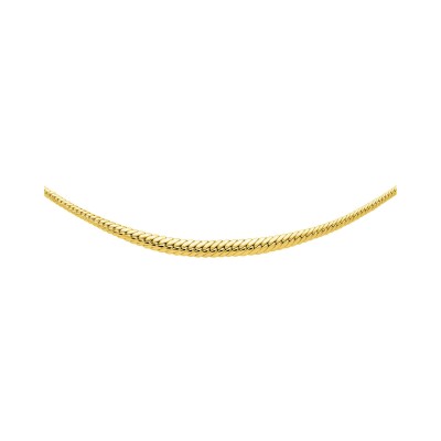Collier chaîne maille anglaise en plaqué or, taille 45cm