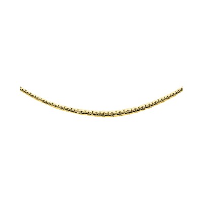 Collier chaîne maille haricot en plaqué or