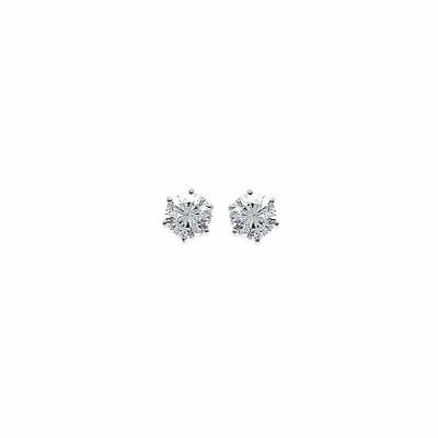 Boucles d'oreilles en argent rhodié et oxydes de zirconium