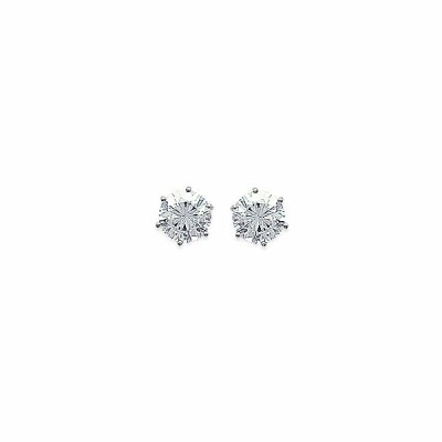 Boucles d'oreilles en argent rhodié et oxydes de zirconium