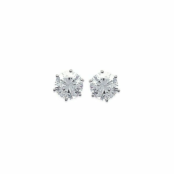 Boucles d'oreilles en argent rhodié et oxydes de zirconium