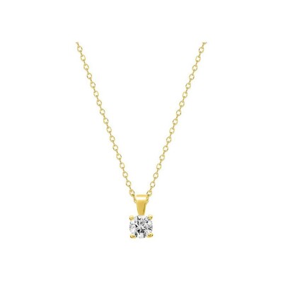 Collier en plaqué or et oxyde de zirconium