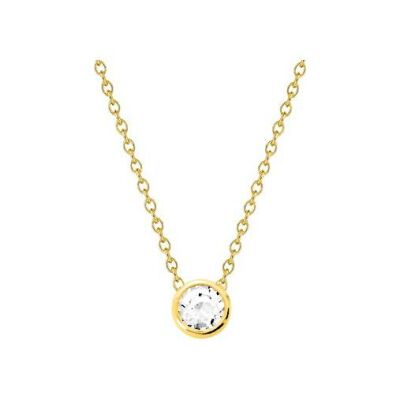 Collier en plaqué or et oxyde de zirconium