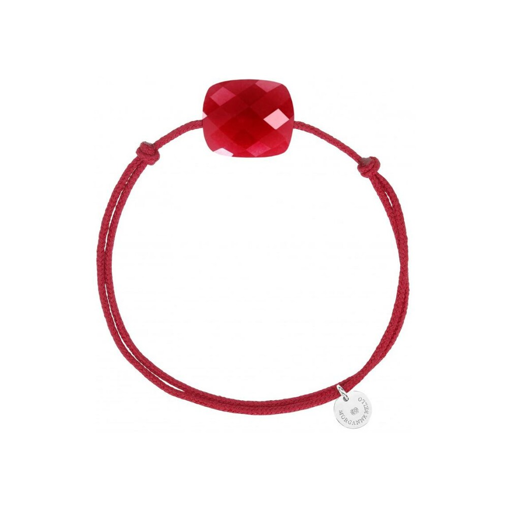 Bracelet Morganne Bello Friandise en argent et quartz rouge