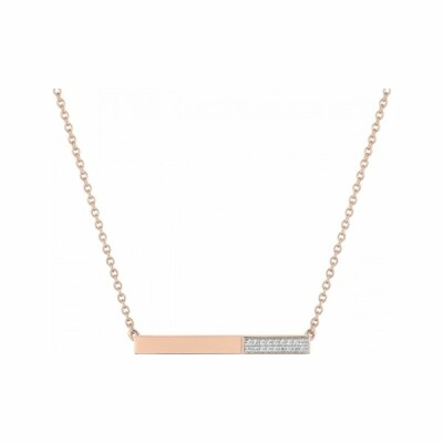 Collier Murat Rectiligne en plaqué or rose et oxydes de zirconium