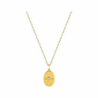 Collier Murat en plaqué or jaune et oxyde de zirconium