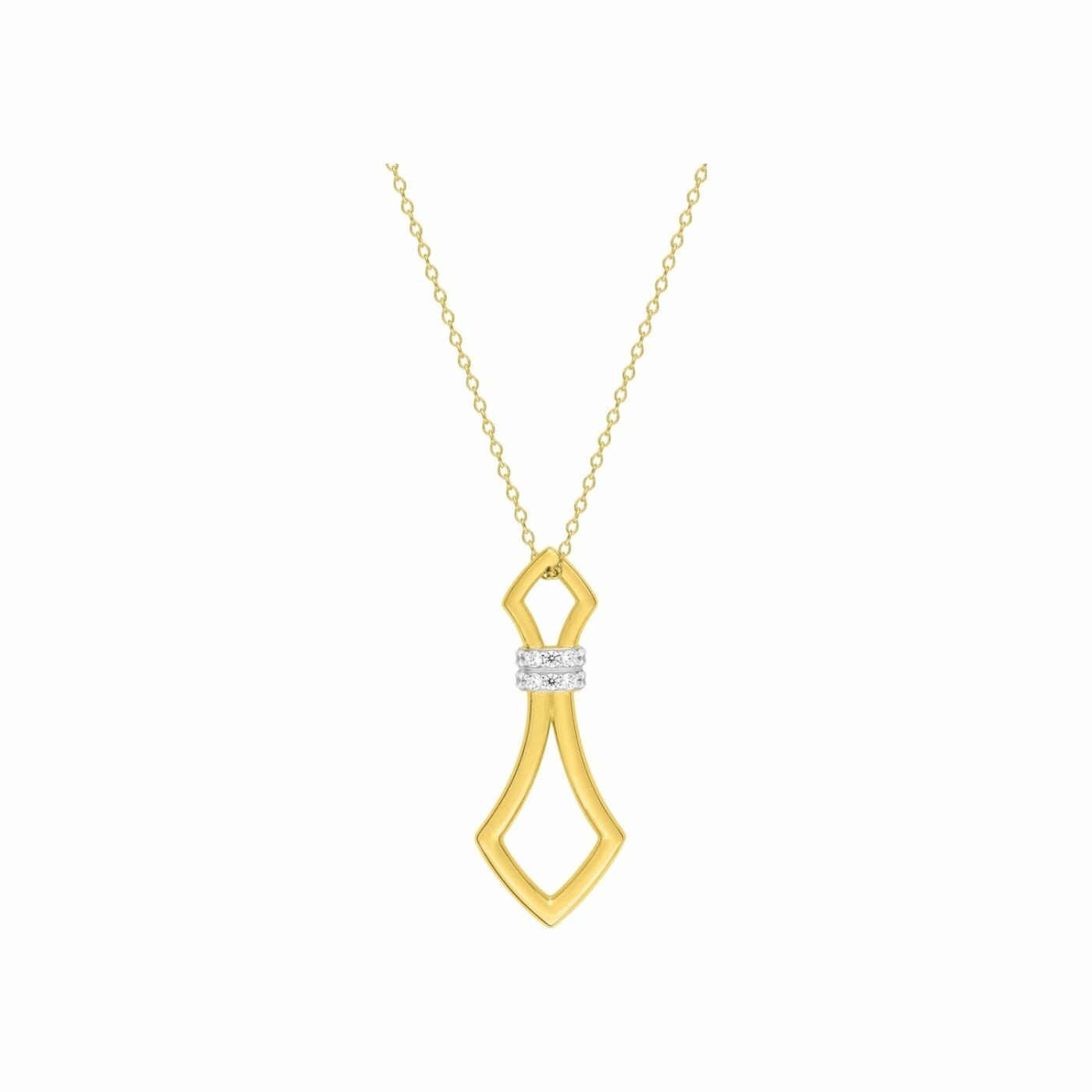 Collier Murat en plaqué or jaune et oxydes de zirconium