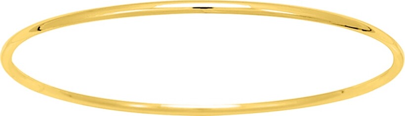 Bracelet jonc fil rond 2mm en plaqué or, 55cm