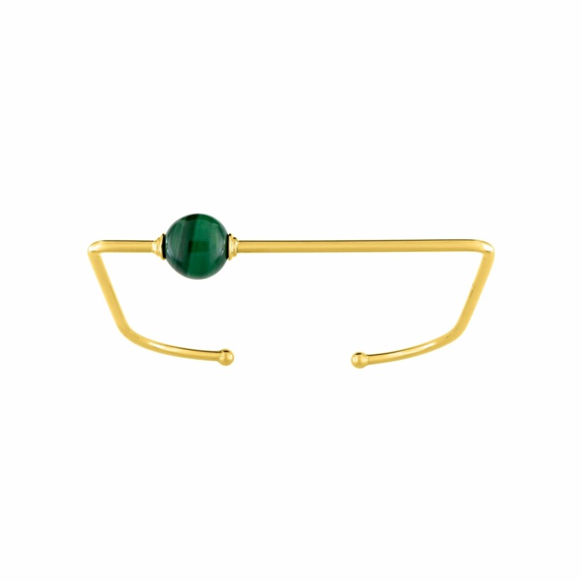 Bracelet Murat en plaqué or jaune et malachite