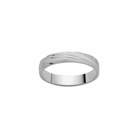 Alliance en or blanc, 3mm