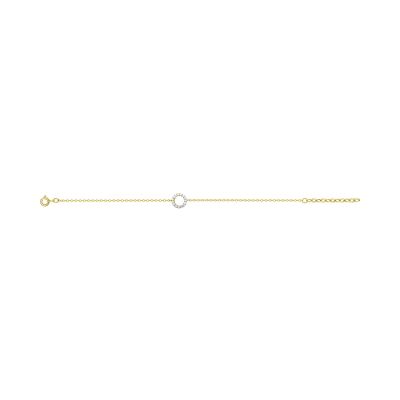 Bracelet en plaqué or et oxyde de zirconium