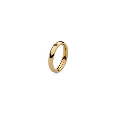 Bague Qudo Basic Small en métal doré, taille 58