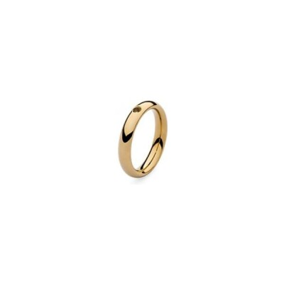 Bague Qudo Basic Small en métal doré, taille 62